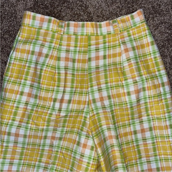 Vintage 1970s Plaid Bell Bottoms Outfit - Yellow/Orange - Women’s - Picture 9 of 11